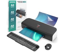 ACROPAQ Lamineerapparaat A4 Set - Inclusief 200 lamineerhoezen, papiersnijder & hoeksnijder - Lamineermachine A4 / Lamineer apparaat - AL490