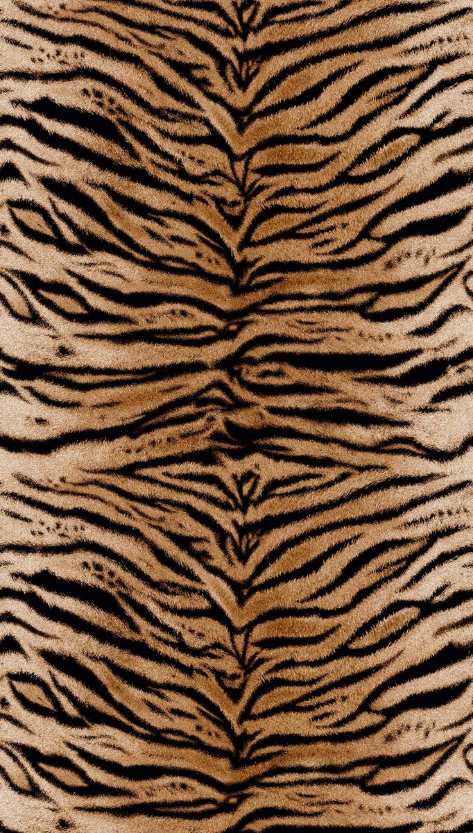 Tijgerbehang dierenprint, bijzondere behang in vachtoptiek, vliesbehang met tijgerfell-motief 398301, bijzonder behang bruin 39830-1, BRICOFLOR.nl