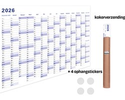 Huurdies jaarplanner - 2026 - 98x68cm - Kokerverzending