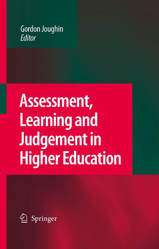 Assessment, Learning and Judgement in Higher Education - cover