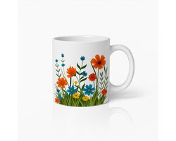 Kleurige Bloemenmok – Prachtige Wilde Bloementuin Koffiebeker – Perfect Cadeau voor Lente en Zomer