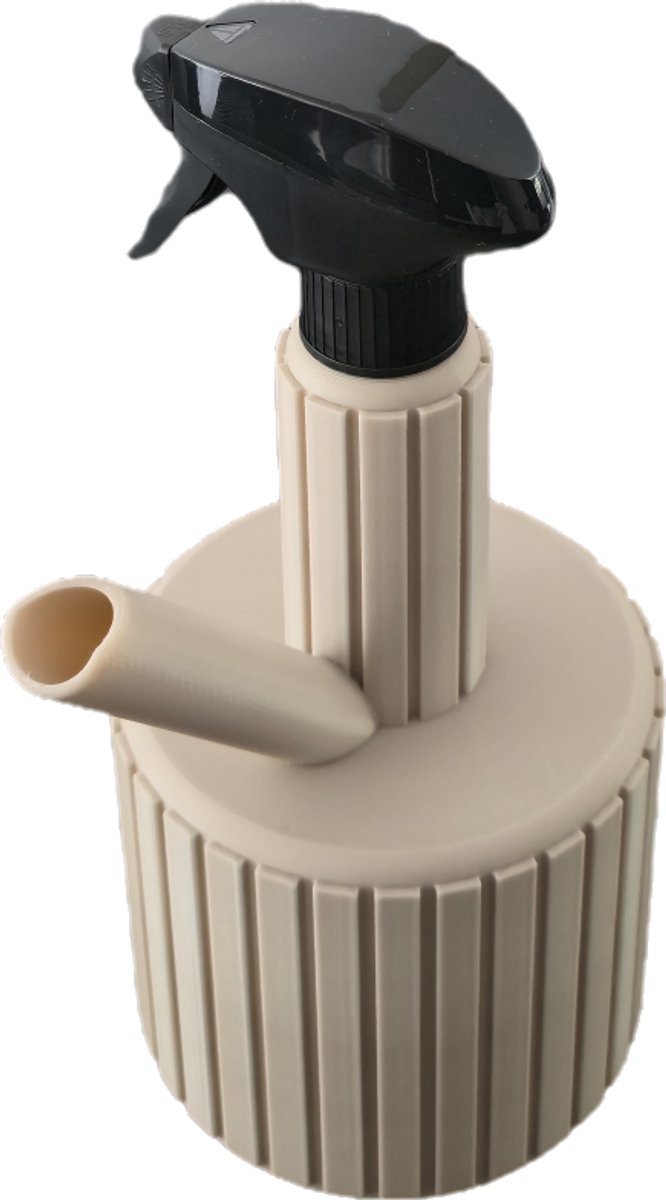 Gieter bol met plantenspuit - beige - 0,7 liter