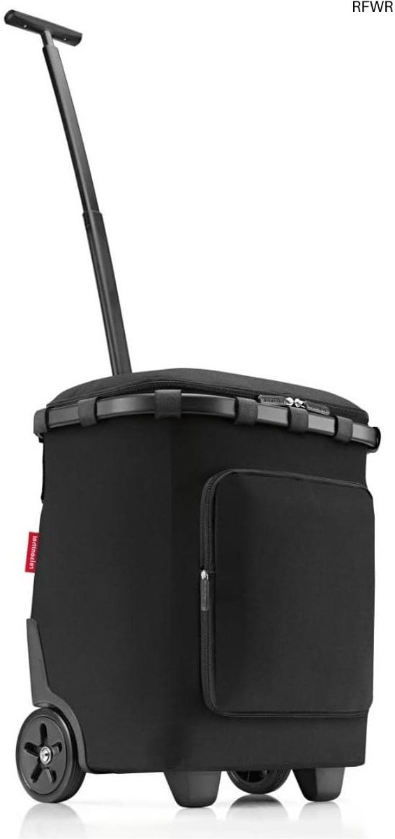 RFWR® Draagbare boodschappentrolley met koelvak en schouderriem in zwart