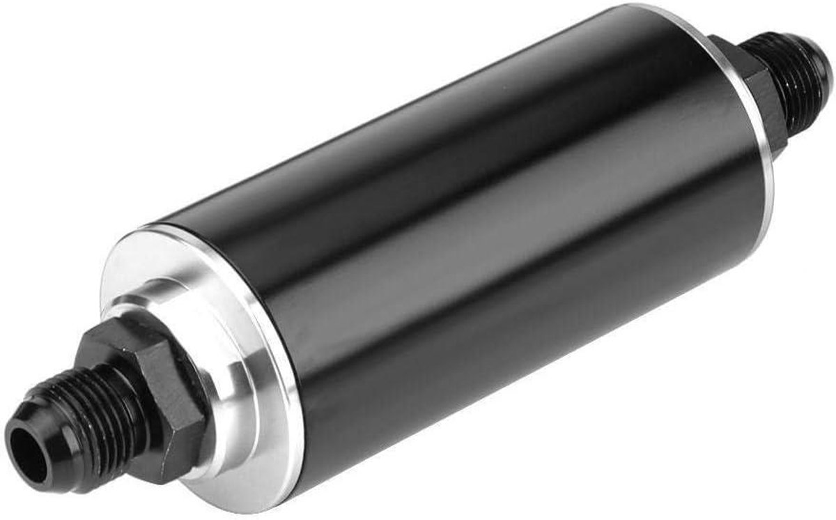 High Flow Universeel 100 micron AN6 aluminium brandstofleiding voor auto's en vrachtwagens - Zwarte Benzine Motor - Hoogwaardige Kwaliteit