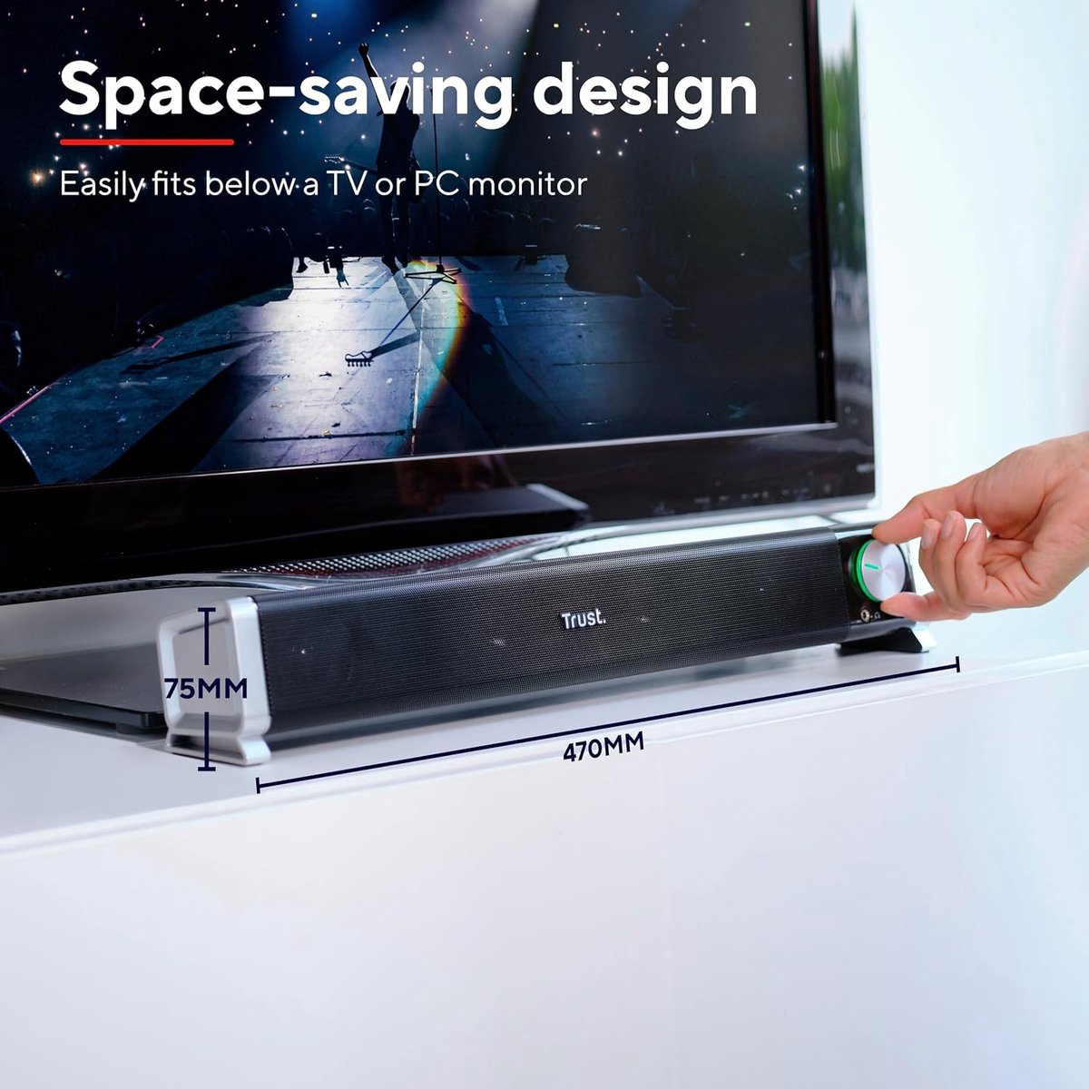 RFWR® PC Soundbar 12W met Verlichte Volumeknop - afbeelding 2