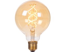 Lucide G95 - Filament lamp - Ø 9,5 cm - LED 3 StepDim (Memory) - E27 - 1x4,9W 2200K - Amber