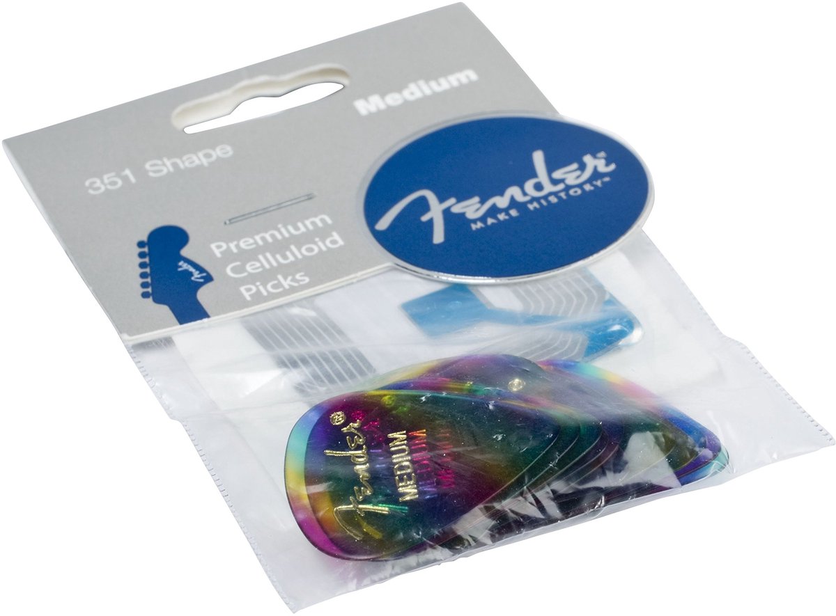 Fender Picks 351 Rainbow medium 12er Set Premium Celluloid - Plectrum set