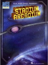 Boek met "Bass Recorded Versions" en "Stadium Arcadium" logo, met Red Hot Chili Peppers tekst.