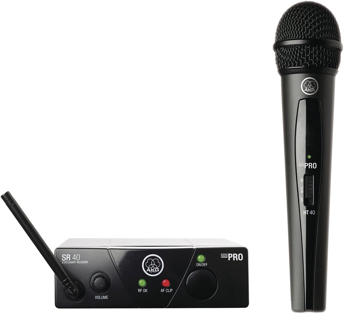 AKG WMS40 Mini Vocal Set – Draadloos Microfoonsysteem voor Zang & Spraak – Incl. HT40 Handheld & SR40 Receiver