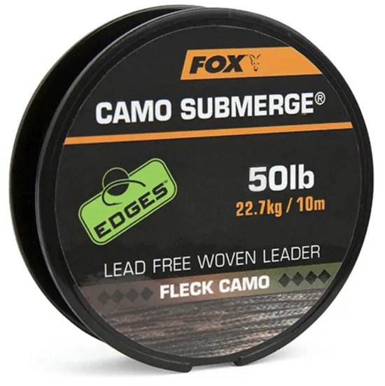 Fox Edges Submerge Camouflage Lead Free Woven Leader - 40lb - 10m - Camouflage van Fox — afbeelding 5