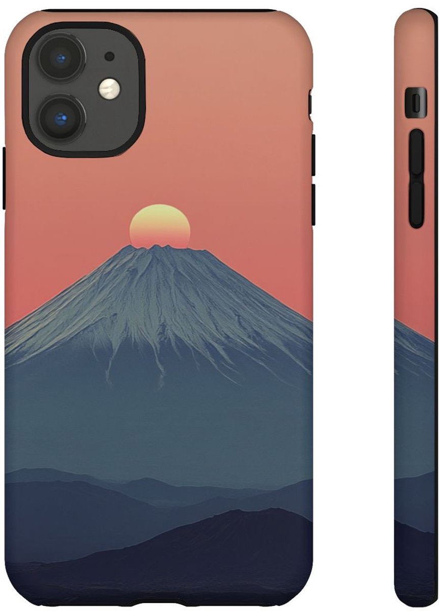 Zonsondergang bij de Berg Fuji – Telefoonhoesje Geschikt voor iPhone 11