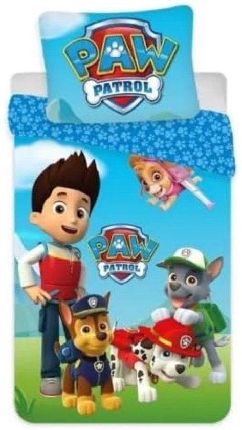 PAW Patrol Outside - Housse de couette - Simple - 140 x 200 cm - Polyester