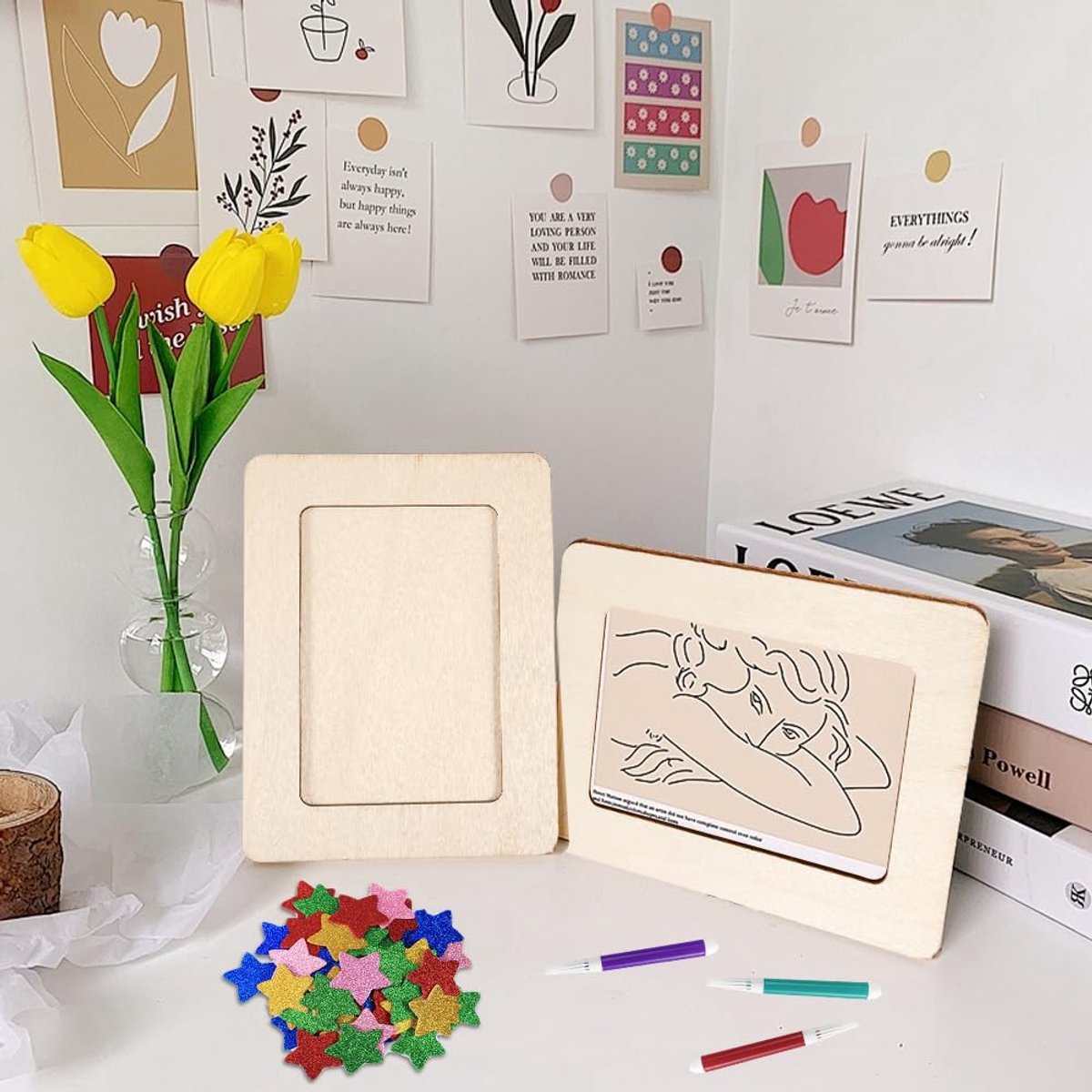 Allecto Plus - Mozaïek Knutselset Voor Kinderen | Fotolijst Knutselen Creatieve Mozaiekknutselset Houten Fotolijst Knutselset Gepersonaliseerd Speelgoed Meisjes 5 12 Jaar Verjaardagscadeaus