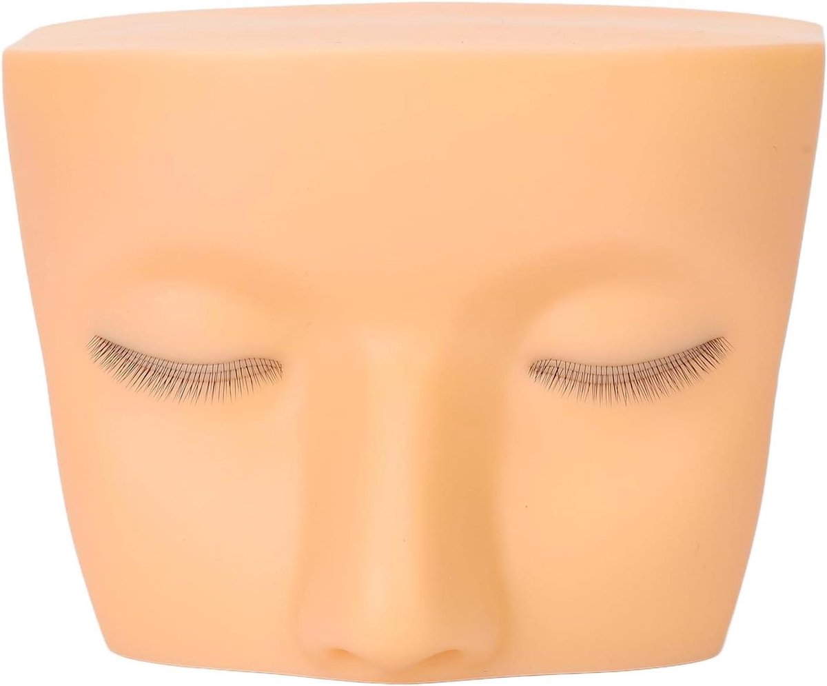 Siliconen Mannequin Hoofd voor Wimperverlenging en Oefening - 3-laagse Wimpers - Beginners Oefenpop