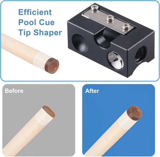 8-in-1 biljartpunt - multifunctioneel gereedschap - reparatiegereedschap voor biljartkeu - biljartgereedschap - cue-trimmer - burnisher - shaper - tapper - biljartaccessoires van Merkloos — afbeelding 5