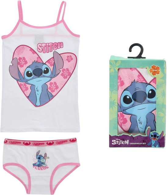 Lilo & Stitch Set van drie meisjes 95% katoen/5% elastaan Stitch Hipster Slip 5/6 jaar meerkleurig, Meerkleurig, 5-6 jaar