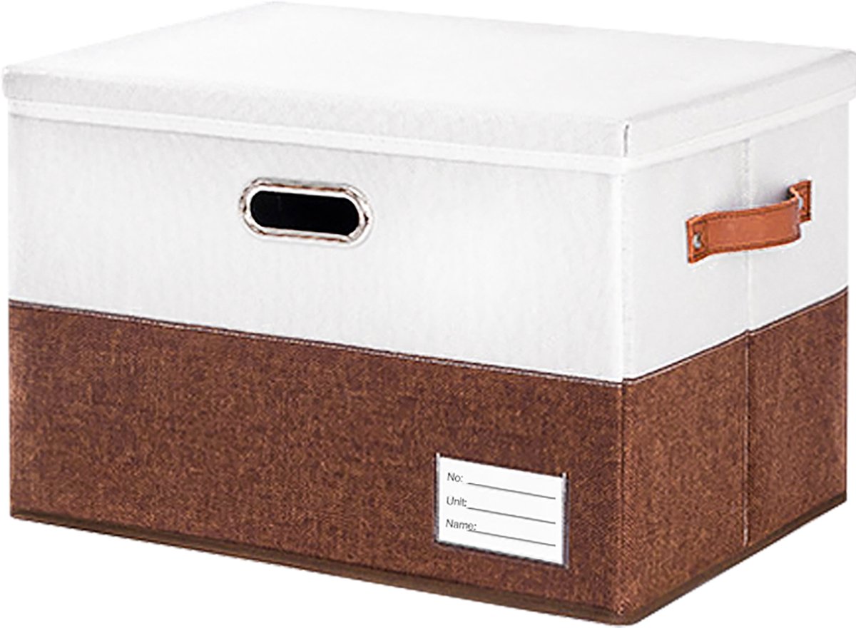 IBETTERTEC - Opbergbox 43*30*30cm - Opbergmand 40L met deksel - Groot - handvatten - opvouwbaar - Wasbaar - 1 stuk - opbergbak met deksel, opbergkubus, klapbox - Opvouwbare box voor kleding en speelgoed
