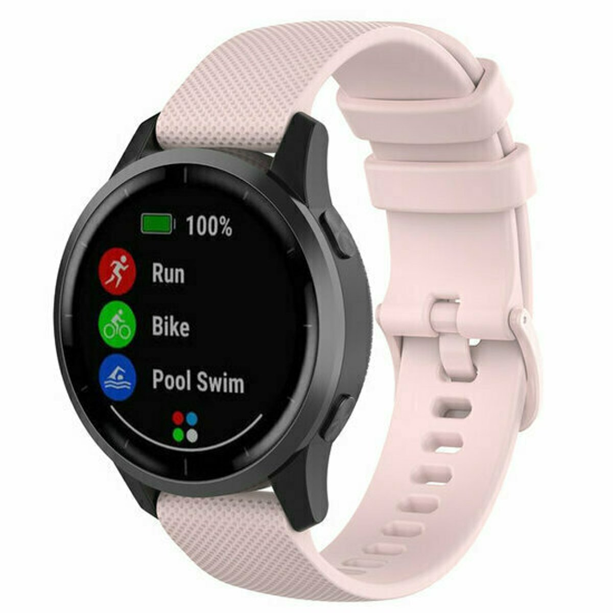 By Qubix - Sportband met motief - Lichtroze - Geschikt voor Xiaomi Redmi Watch 5 Active / Redmi Watch 5 Lite