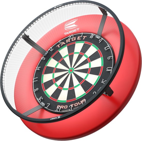 Target Darts Corona Vision Dartbord Verlichtingssysteem, Zwart Frame | Witte LED Dartbord Surround Ring Licht met Magnetische Voeten | Schaduw Eliminerende Dartbord Verlichting | Professionele Darts Accessoires