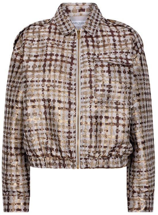 Lofty Manner Jas Jacket Noor Qh402 212 Dark Brown Dames Maat - S