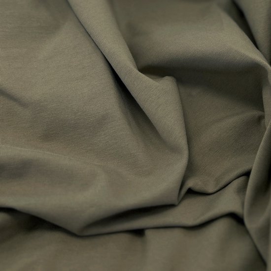 Drap-housse Kayori Tara Topper en Hoeslaken extensible - 180 x 200-220 cm - Katoen bio - Sans repassage - Vert olive
