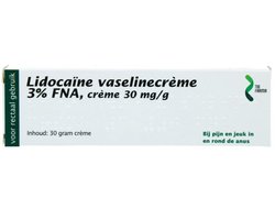 Verdovende creme Lidocaine- vaseline  3% - 30 gram