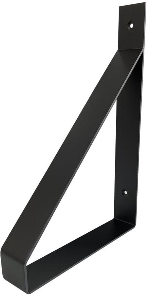 FLE - Massief stalen muurbeugel zwart 4 bij 20 cm en hoogte 30 cm
