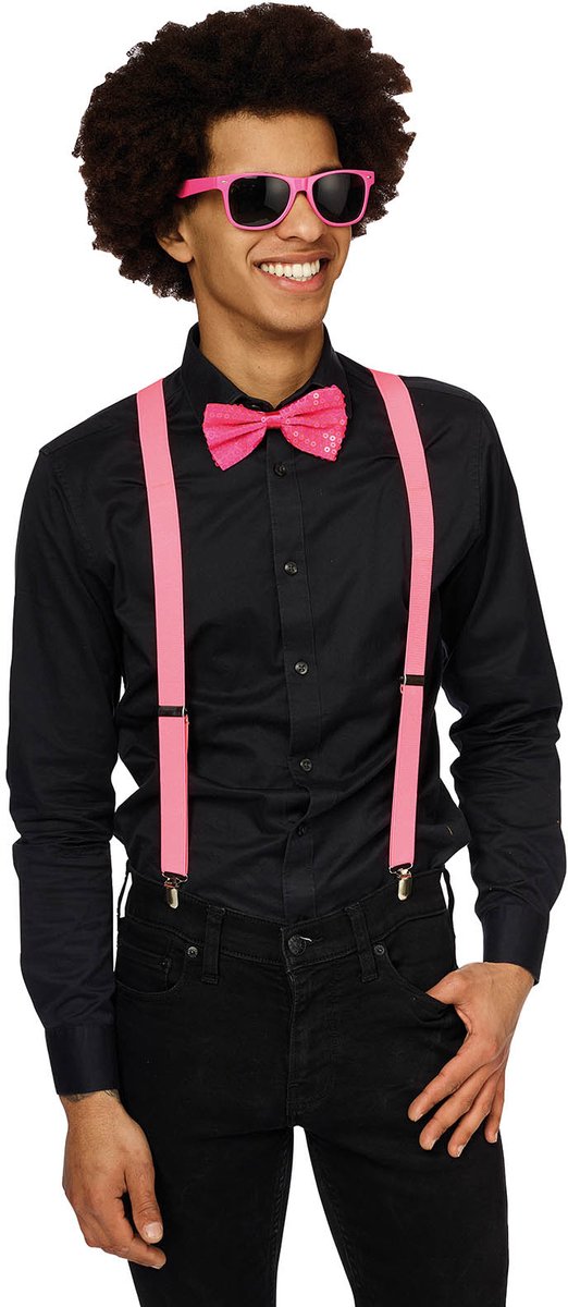 Neon Party Accessoires Set Roze