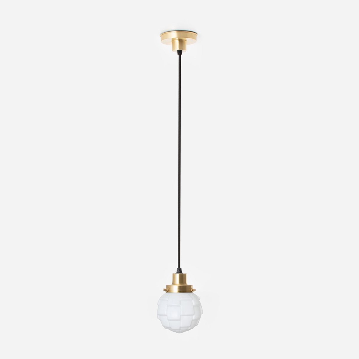 Hanglamp aan snoer Bretagne 20's Messing - Art Deco Trade