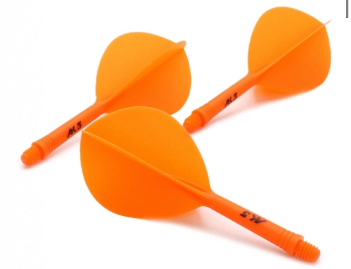 Cuesoul - Tero Flight System AK5 Rost Teardrop - Orange - Dart Flights M
