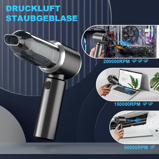 Accu-handstofzuiger, compatibel met Dewalt 20 V accu (zonder