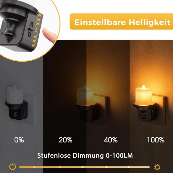 RFWR® Nachtlampje met Schemeringssensor en Dimbaarheid - 2 Stuks van RFWR — afbeelding 3
