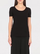 WOLFORD Aurora Pure Top Short Sans Manches Femme - Tops - Zwart - Taille L