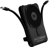 MOJOGEAR NovaMag All-in-1 Powerbank 10.000 mAh – Draadloos Qi2 supersnel opladen - Ingebouwde USB-C en Lightning kabel – Geschikt voor iPhone en Samsung - MagSafe powerbank - LED-indicator - Noodpakket powerbank - Kerstcadeau - Zwart
