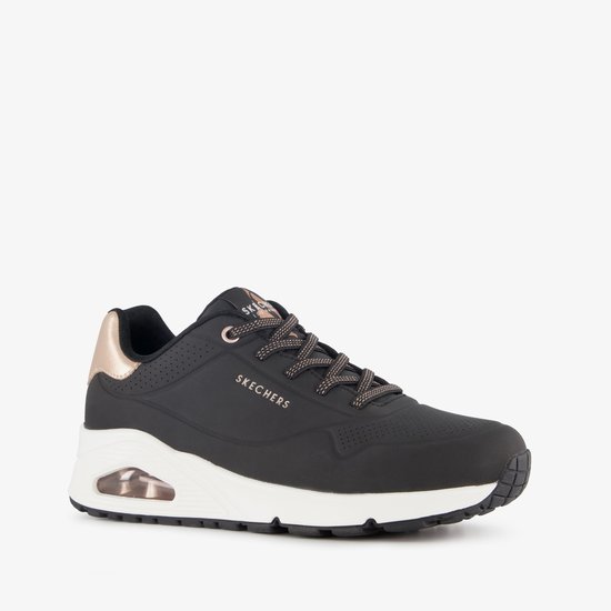 Skechers Uno-Shimmer Away dames sneakers zwart - Maat 39 - Extra comfort - Memory Foam