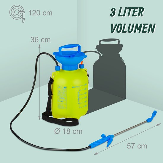 drukspuit met lans - 3 liter - verstelbare sproeikop — afbeelding 3