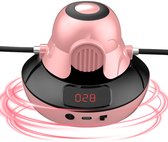 Slimme Springtouwmachine - Slim Teltouw - 1-10 Snelheidsniveaus - Afstandsbediening - Interactief voor Ouder en Kind - Roze