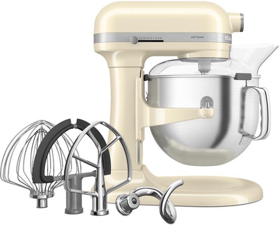 KitchenAid Artisan Standmixer met in Hoogte Verstelbare Kom - Krachtig, stil, 11 snelheden, roestvrijstalen accessoires en capaciteit van 6,6L - Amandelwit van KitchenAid — afbeelding 2