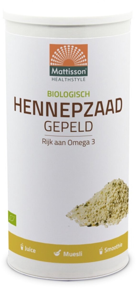 Mattisson - Hennepzaad Gepeld Biologisch - 6 x 800 gr - Voordeelverpakking