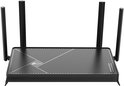 TP-Link Archer BE230 router in het zwart, met een geperforeerd bovenoppervlak en vier verstelbare antennes.