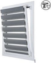 Storesdeco - EasyFix Duo rolgrodijnen, rolgordijn zonder boren, Zilver, 60x180 cm