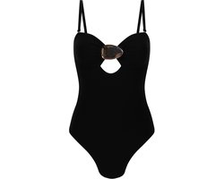 Hunkemöller Dames Badmode Corrigerend badpak Cabo - Zwart - maat M