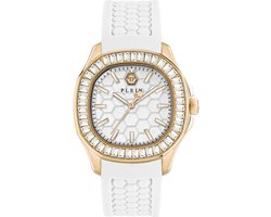 Philipp Plein The $Pectre PWTAA0924 Horloge - Siliconen - Wit - Ø 38 mm