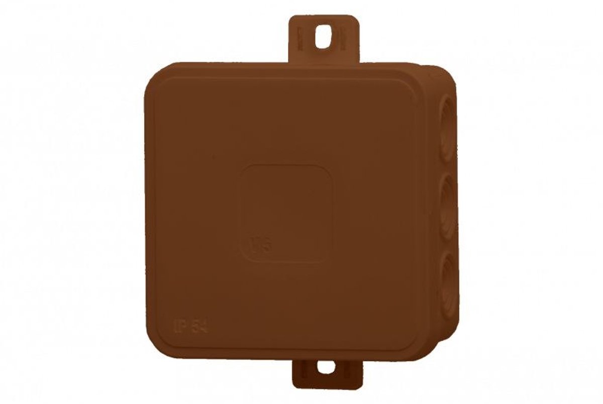 F-Elektro Serie - Hermetische Doos - Thermoplast - 85x85x41mm - Bruin