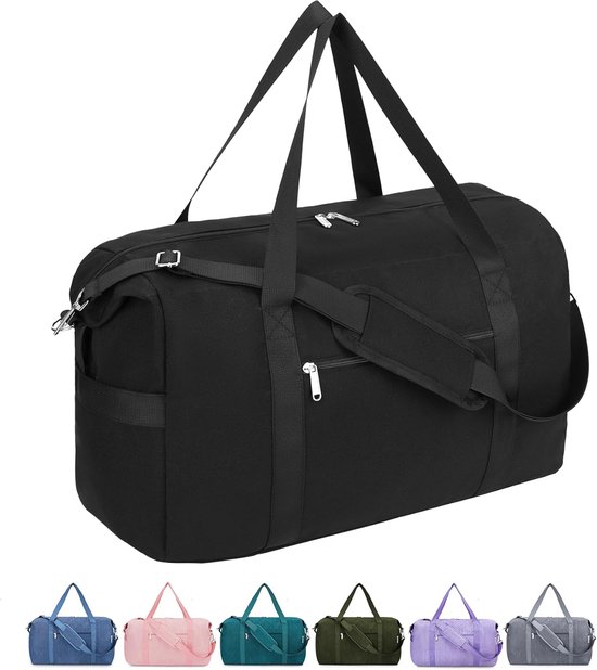 bagsmart Rollbare Laptoptasche für Damen, Rollende Aktentasche für 15,6 -Zoll-Laptops, Handgepäck Unter Dem Sitz mit Rollen, Rollende Computertasche mit TSA-Schloss, Schwarz