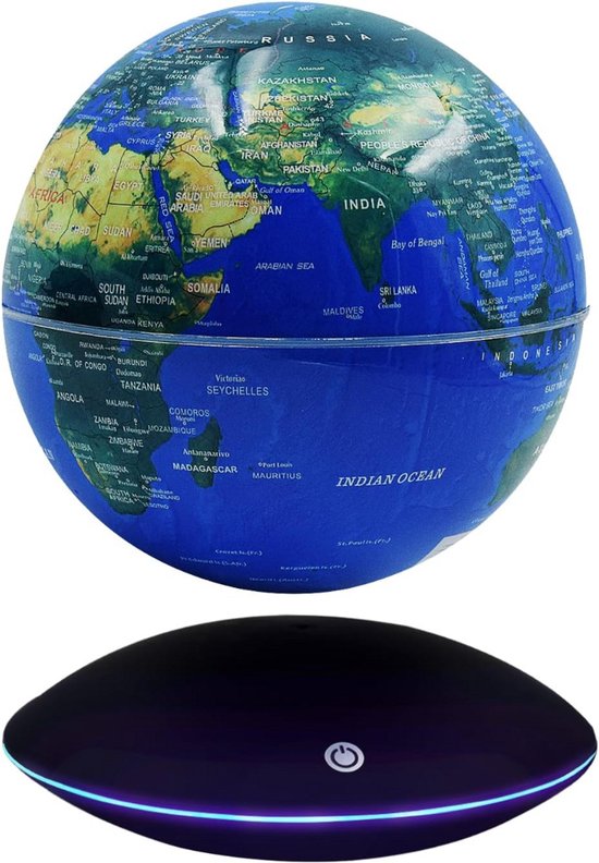 CLVP® Wereldbol Met Verlichting - Led Lamp Kinderen - Bureaulamp - Blauw