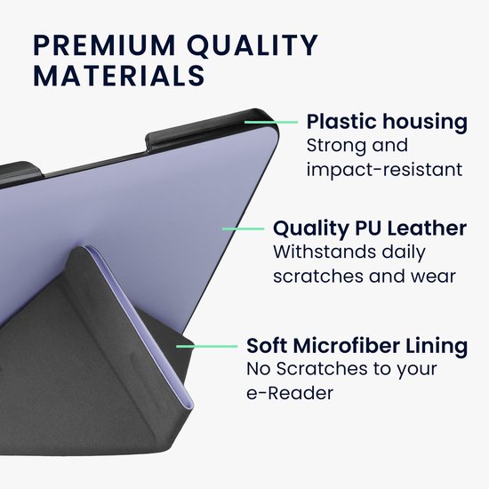 kwmobile e-reader hoesje geschikt voor Kobo Forma hoes - Ereader flip case met standaard - E reader cover van kunstleer - In lavendel van Merkloos — afbeelding 5