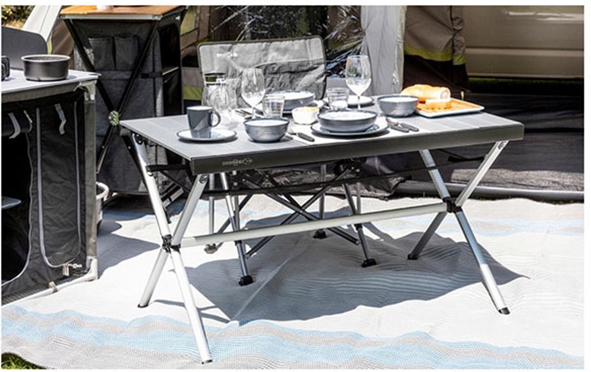 Brunner Accelerate 4 - Campingtafel 120 x 80 x 71 cm - Licht frame