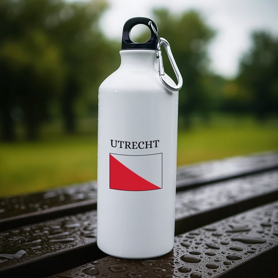 Hacebo® - Bouteille d'eau Utrecht - Utrecht - touristes - ville - drapeau - cadeau - présent - bouteille d'eau - 400 ml