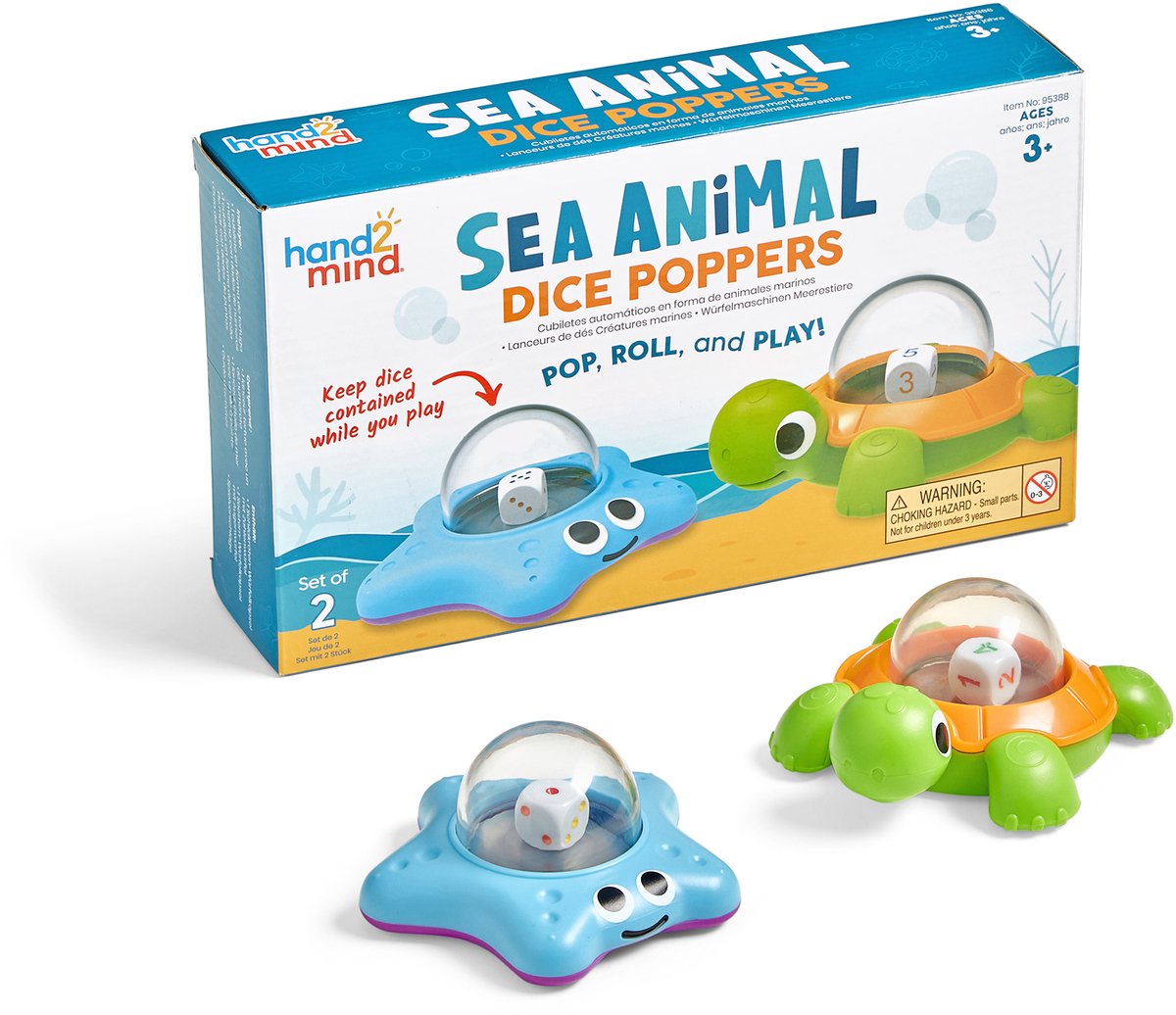 Learning Resources sea animal dice poppers - 3+